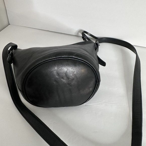 Vintage Coach Leather Legacy Bucket Bag Duffle Tote Black Soft Signature Lining - Picture 8 of 15
